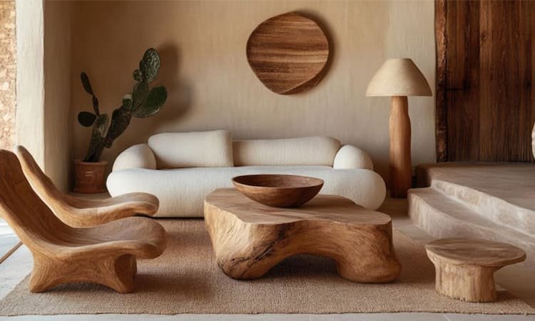 Sculptural & Organic-Shaped Furniture: Tren Lengkung Lembut untuk Interior Mewah 2025