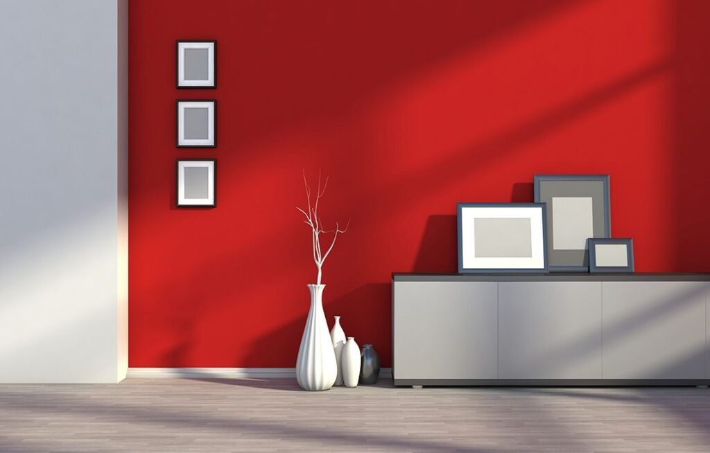 cat dinding warna merah