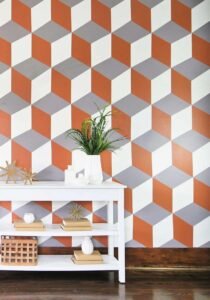 cat dinding simetris