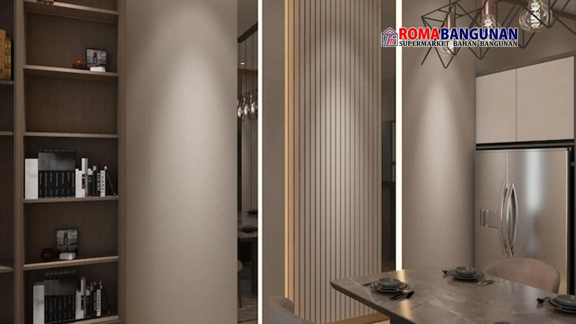 Dinding Partisi Multifungsi untuk Rumah Kecil dan Open Space Modern