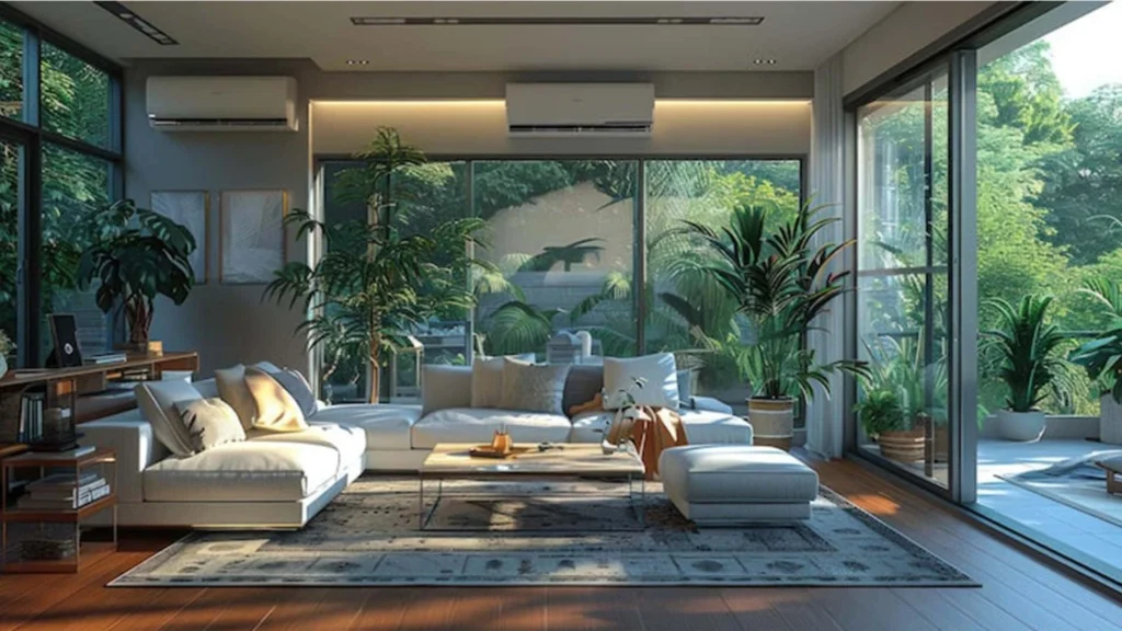 Interior Rumah Adem Tanpa AC dengan Konsep Tropis Modern