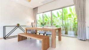Interior Rumah Adem Tanpa AC dengan Konsep Tropis Modern