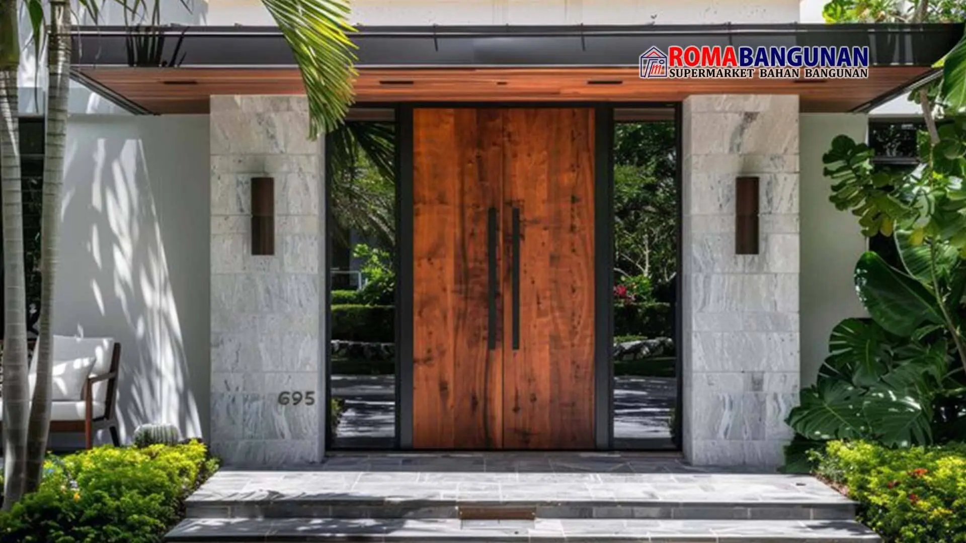 Tren Pintu Utama Rumah Modern 2026 Kayu Solid Aluminium dan Pivot Door sebagai Focal Point Fasad