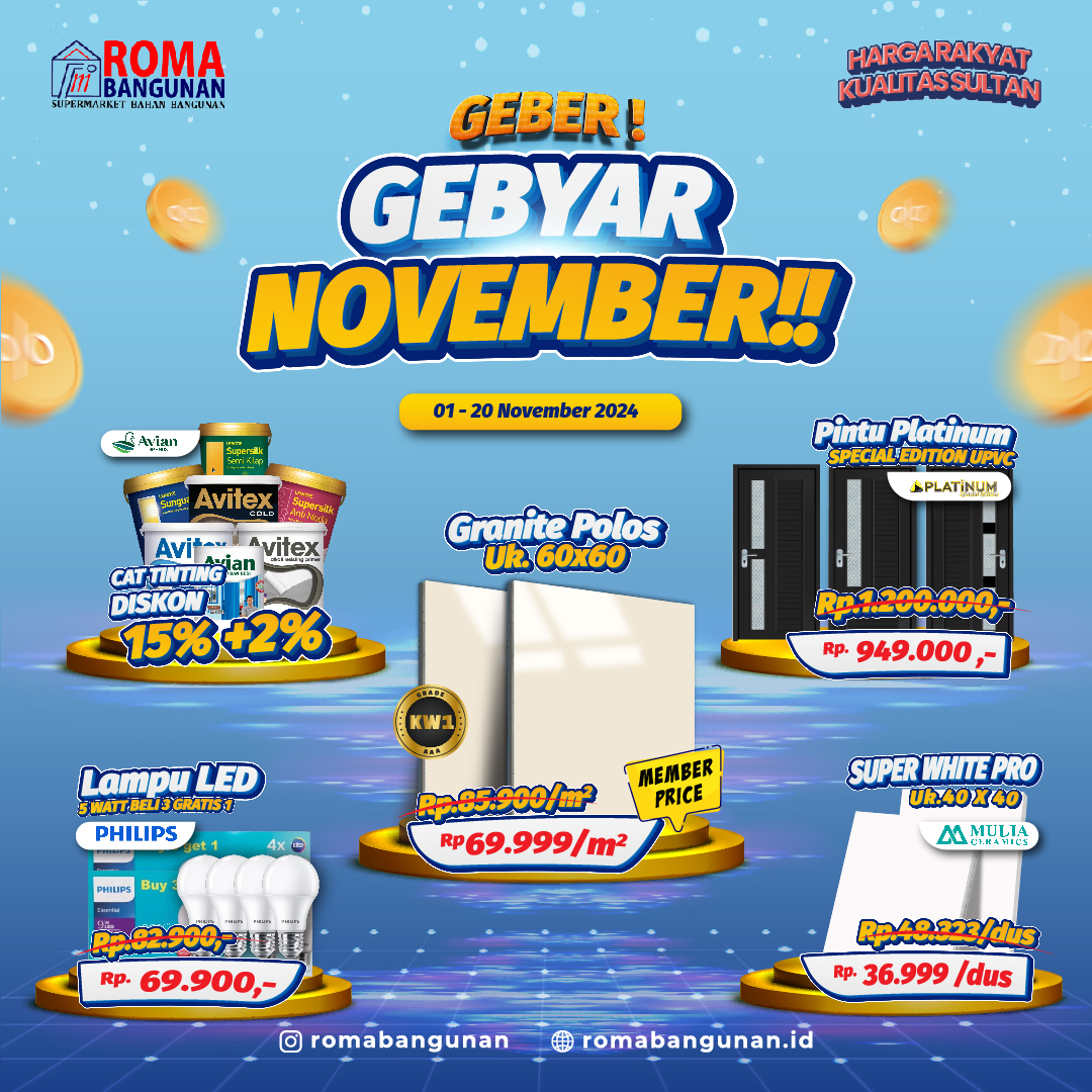 GEBYAR NOVEMBER DI ROMA BANGUNAN!