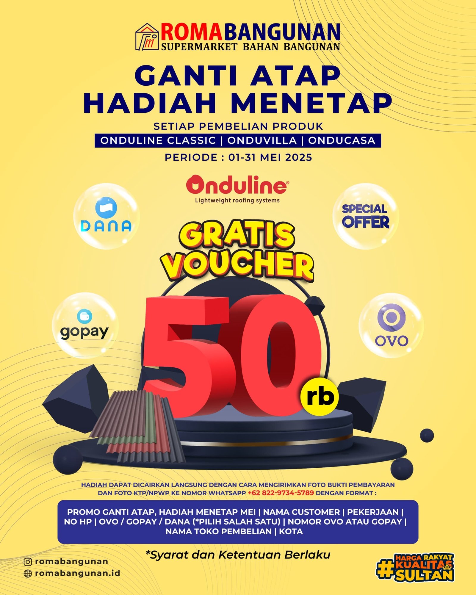 PROMO MEI SPESIAL DARI ROMA BANGUNAN