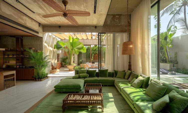 Interior Rumah Adem Tanpa AC dengan Desain Tropis Modern Akhir 2025