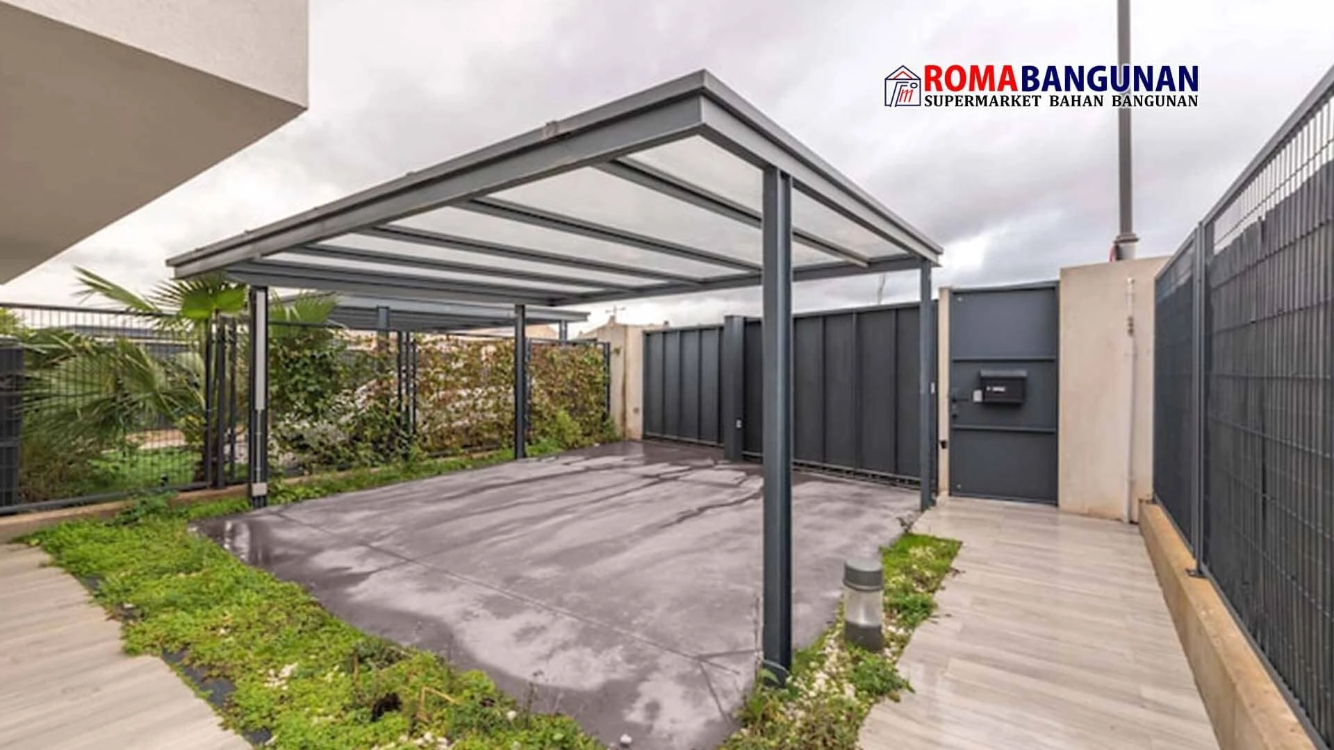 Desain Carport Modern Minimalis untuk Rumah Lahan Sempit